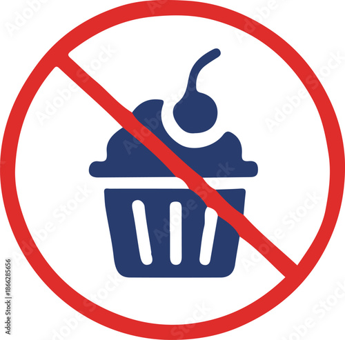 No cupcakes allowed diet restriction icon