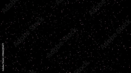 Abstract Start light particle falling on black background. 3D animation. 4K.	
