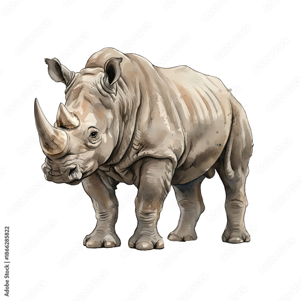 Fototapeta premium rhinoceros (a protected species)