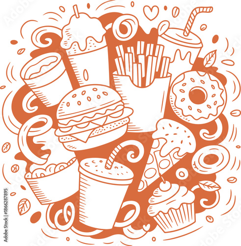 Fast Food and Junk Food Snack Collection