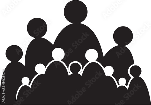 Diverse group of people standing together in unity and solidarity