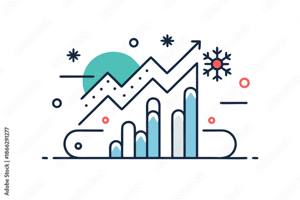 Obraz premium winter climate trend icon