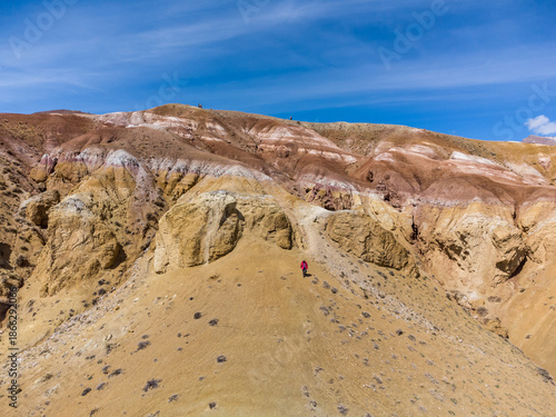 Mars mountains. Colorful mountains at Altai republic, Russia. Altai Mars mountains