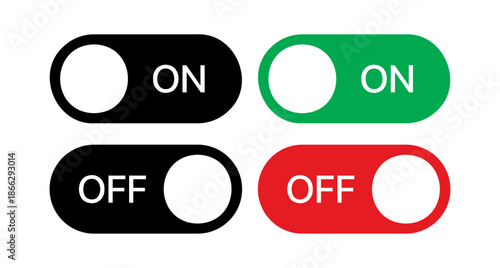 on-off icon, on-off buttons, button vector