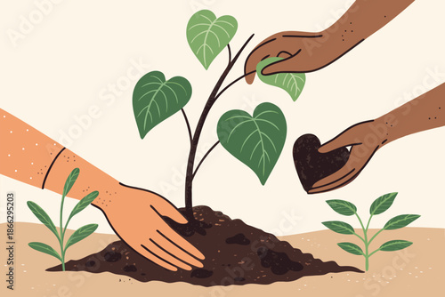 Care For Nature Planting Hands