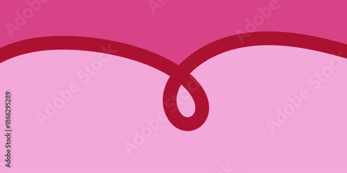 Symmetrical swirl wave vector illustration background. Balanced pink line art background for symmetrical designs. Usage: Frame borders and decorative stationery.