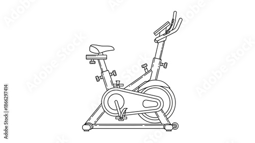 Stationary Bike Fitness Icon
