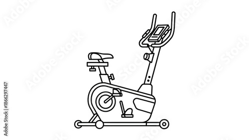 Stationary Bike Fitness Icon