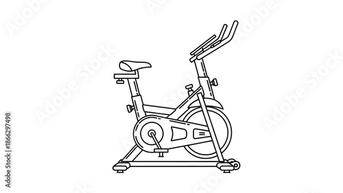 Stationary Bike Fitness Icon