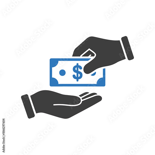 Handing Over Money Transaction Business Concept Illustration