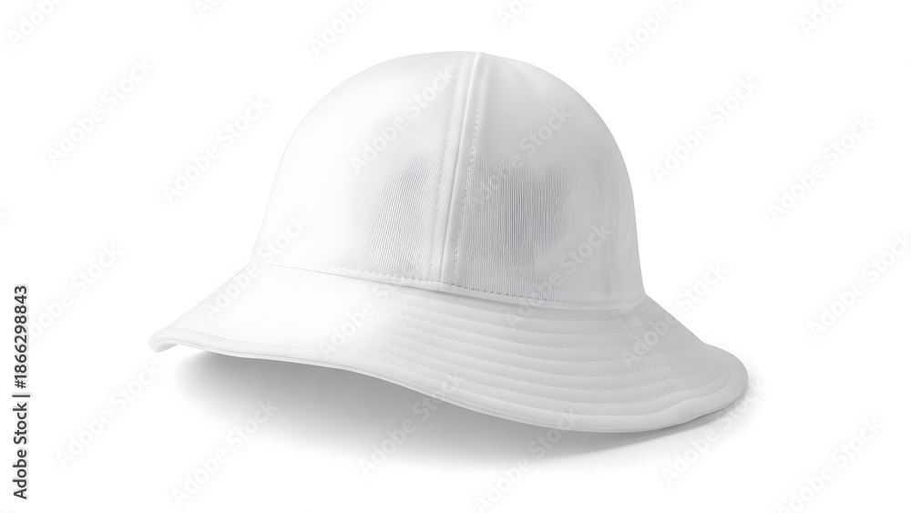 Fototapeta premium White Baseball Cap on White Background.