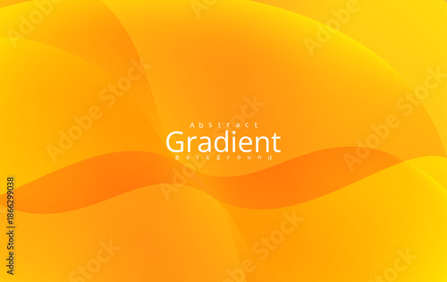 Vibrant orange and yellow abstract gradient background featuring smooth flowing wave shapes and central text overlay