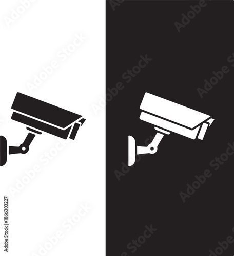 Security Camera Icons Black and White Keywords: security camera, cctv, surveillance, camera