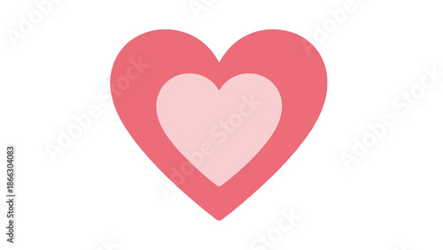 Two Pink Hearts Symbolizing Love, Valentine's Day, Romance, and Affection