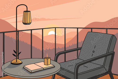 Gratitude Sunset Balcony Quiet