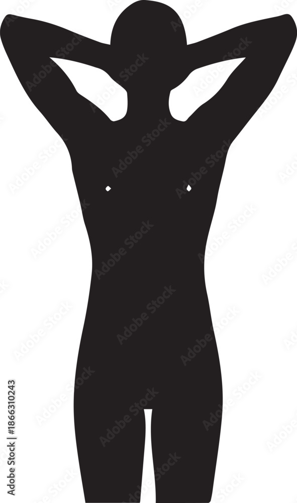 Fototapeta premium Person stretching arms