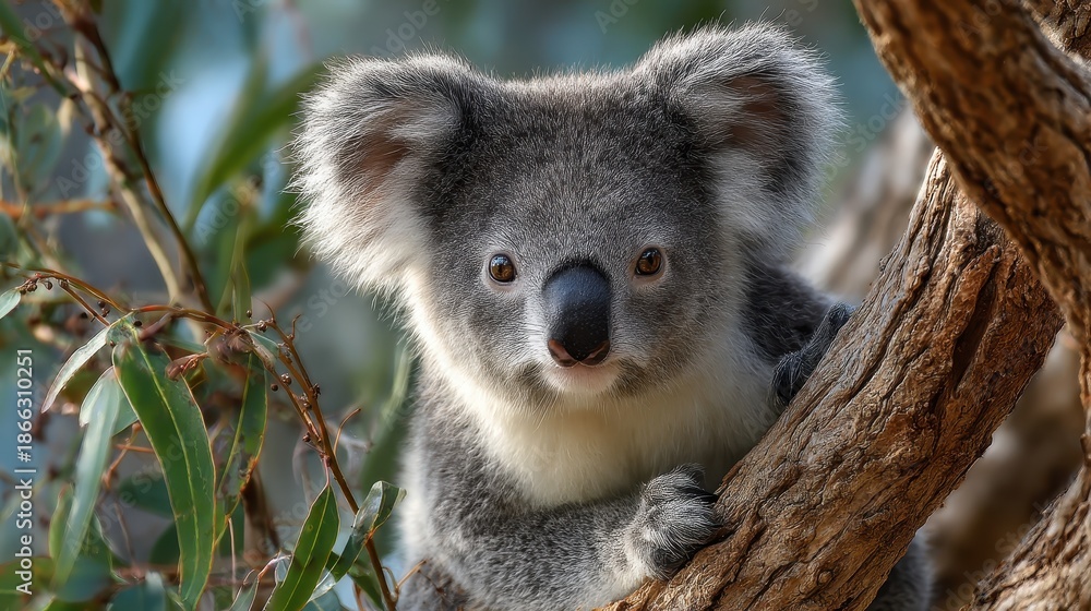 Fototapeta premium Koala sitting on the tree