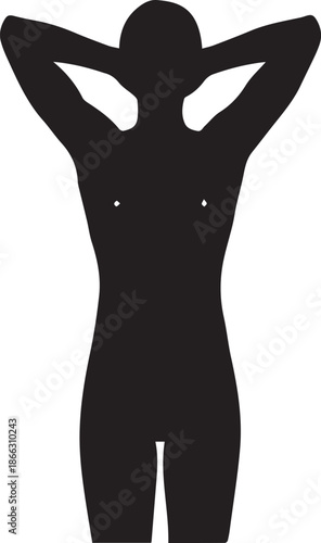 Person stretching arms