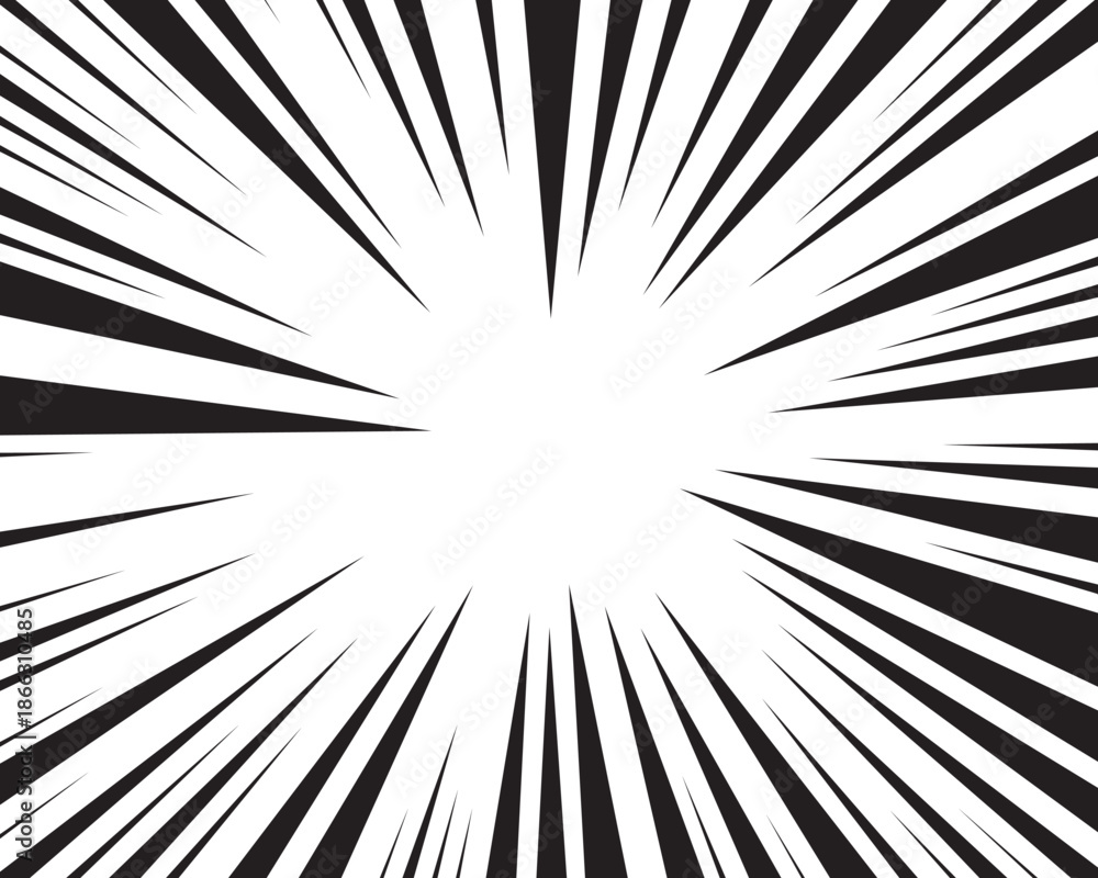 Obraz premium Speed lines anime style background comic effect fast motion manga cartoon