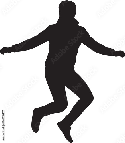 Silhouette of a dancing man
