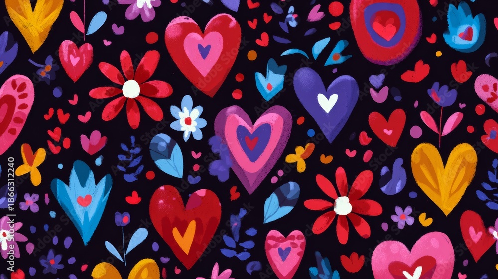 Fototapeta premium valentines day pattern