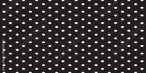 Black and white seamless polka dot pattern vector