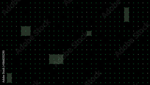Black Background with Green Pixels