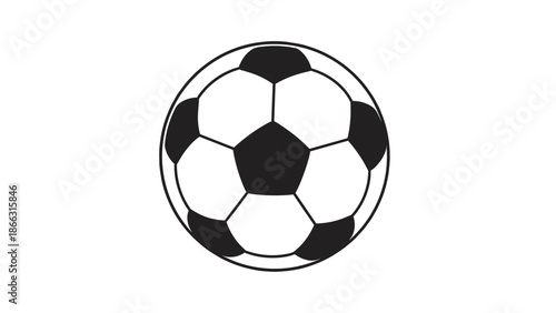 Classic Soccer Ball: Tournament Icon, Sporting Event, and Game Day Celebration Element, Isolated on Transparent Background for Graphic Design Projects