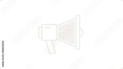 Loud Announcement: Minimalist Megaphone Icon for Marketing and Social Media Promotion isolated on transparent background. Creative Outline Symbol for Voice and Communication.