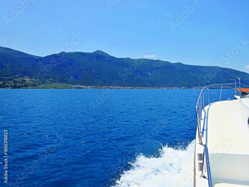Greece - view from the boat of the town of Kamena Vourla and its surroundings
