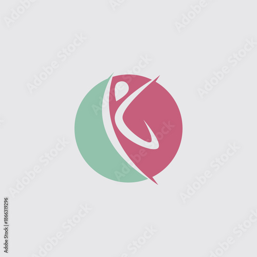 Human character logo sign