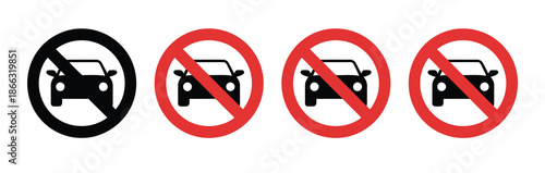 No parking icon collection