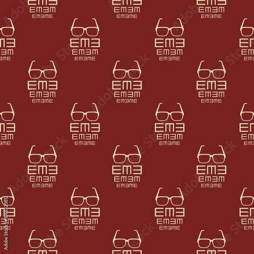 Eye test chart seamless pattern isolated on color background