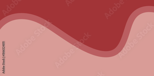 Upper red flow illustration vector background. Horizontal wave shape filling the top section of the canvas. Intended Use: Email header designs and announcement banners.
