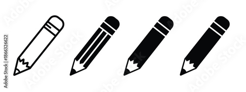 Pencil vector icons collection