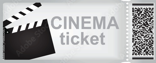Cinema ticket coupon. vector illustration