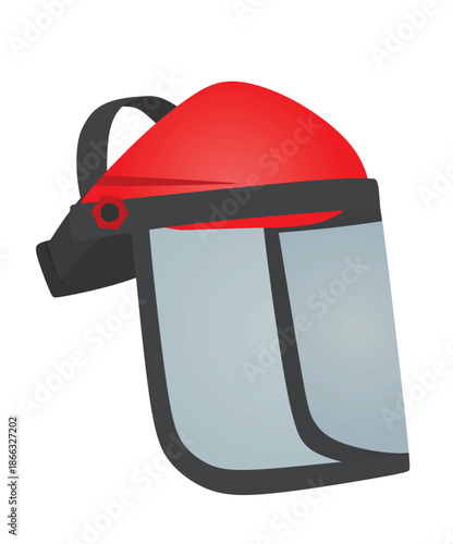 Safety trimmer helmet. vector illustration