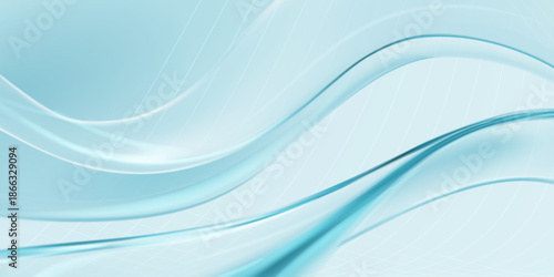 A soothing abstract illustration featuring gentle, flowing waves in various shades of blue, creating a calming atmosphere.