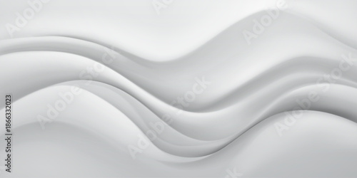 Smooth, white, wavy pattern with subtle shading, creating a soft, flowing design.