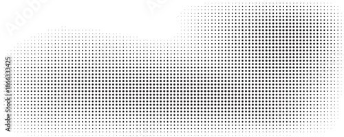 Black-white gradient halftone dots background. Pop art in vector illustration for your creative design