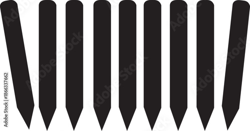 set of pencils illustration vector file 