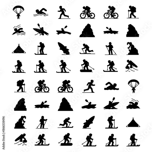 advance sports icons silhouette pack