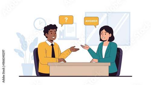 Job Interview: Candidate Asking Questions, Recruiter Answering