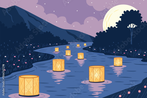 Peaceful River Lanterns Hope