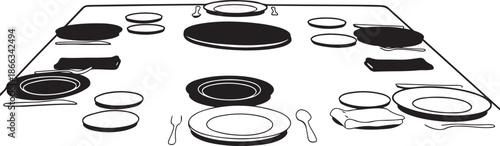 Formal Table Setting with Plates and Utensils