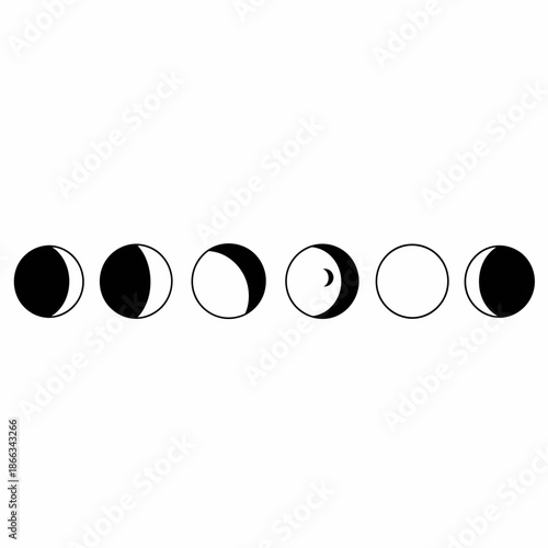 Moon Phases Cycle Graphic