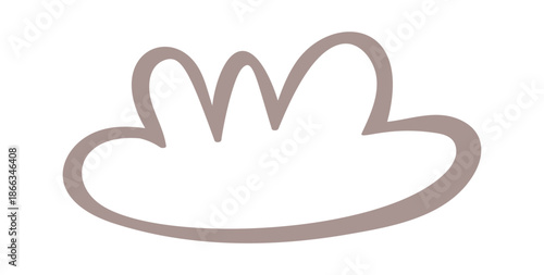 Abstract boho element cloud shape