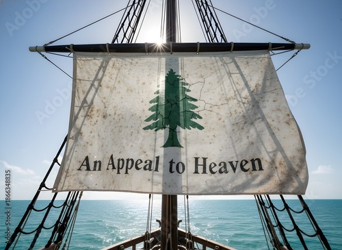 Appeal to Heaven Flag with Patriotic Colors Symbolizing Freedom