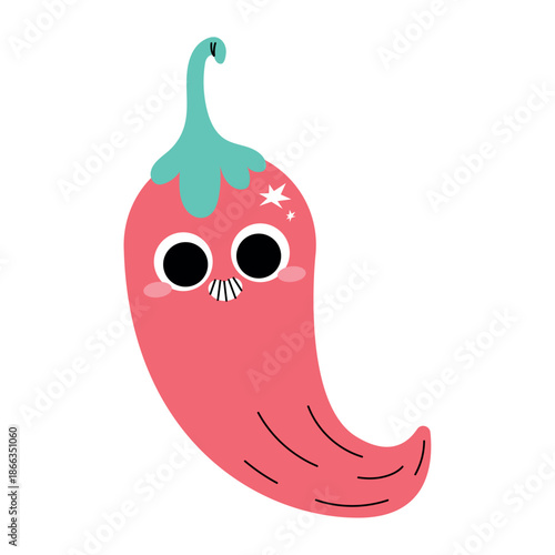 Spicy Chili Pepper Flat Vector
