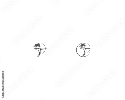 Centaur Archer, mythology creature, Sagitarius Zodiac Sign vector logo icon, fast arch logo from fast archer woman centaur vector for logo, sign, emblem or symbol graphic design vector illustration